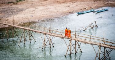 Laos-Monks-on-the-river